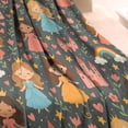 thumbnail image 3 of Colorful Princess Castle Pattern Blanket,Comfortable Soft Flannel Throw Blanket,All Season,Warm Lightweight Blankets for Sofa Bed Couch Living Room Chair,30"x40", 3 of 4