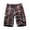 V427 Red, variant on Mens Shorts With Pocket Loose Fitting Plaid Print Fashionable Shorts Blue Size 29