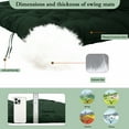 thumbnail image 2 of Porch Swing Cushion 40in, Waterproof Bench Cushion for Outdoor Furniture, 2-3 Seater Replacement Glider Cushion with Ties for Backyard and Garden（Dark Green 40"), 2 of 7