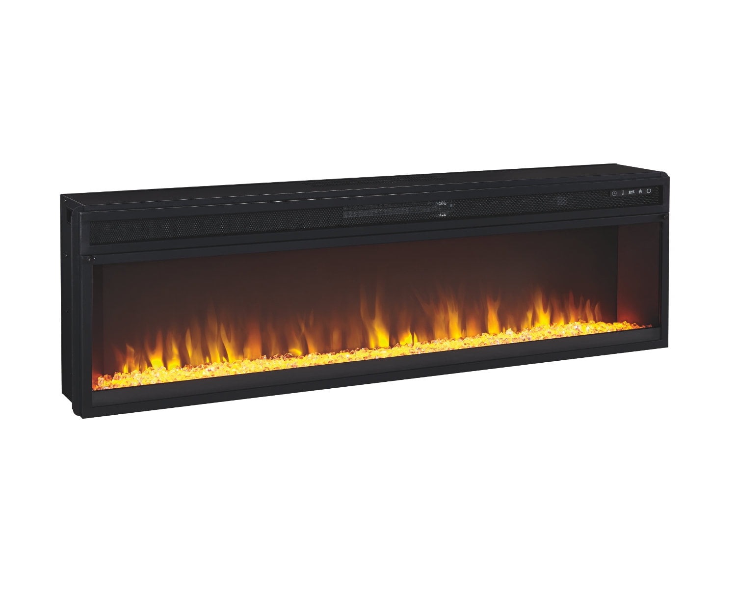 Signature Design by Ashley Black Contemporary LED Electric Fireplace