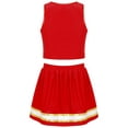 thumbnail image 2 of Zaldita Girls Cheer Leader Costumes Toddler Cheerleading Shirt Pleated Skirt Set for Party Halloween Red 12, 2 of 7