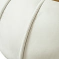 thumbnail image 6 of Furniture of America Rigi Modern 15" Velvet Fabric Round Indoor Stool, White, 6 of 8