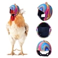 thumbnail image 4 of Soumake Chicken Helmet Adjustable Safe Comfortable Cute Protective Chicken Headgear for Small Birds Pet Supplies, 4 of 7