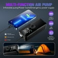 thumbnail image 2 of PHANCIR Inflador de Neumáticos Inalámbrico Compresor de Aire Portátil, Pantalla Digital de 150 PSI Bomba de Aire Multifunción con Apagado Automático y 3 Modos de Luz LED para Automóviles, Motocicletas, Bicicletas, Pelotas, 2 of 11