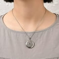 thumbnail image 3 of Cross Bible Prayer Memory Locket That Engraved English Bible Lords Silver Necklace, 18", 3 of 5