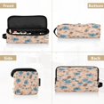 thumbnail image 5 of Hair Tool Organizer Bag with Heat Resistant Mat Removable Travel Storage Case for Hot Air Brushes Curling Irons Blue Flowers and Pink Leaves, 5 of 8
