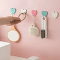 thumbnail image 2 of Ganchos de pared decorativos en forma de corazón, paquete de 6, (rosa) fuerte gancho de pared adhesivo de acero inoxidable para el hogar, cocina, baño, oficina brillar Electrónica, 2 of 5