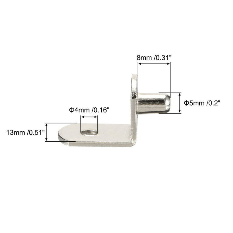 20Pcs Shelf Support Pegs, 5mm Diameter Shelf Bracket Pegs with