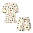 thumbnail image 5 of Naloa Sushi and Rolls Women's Short-Sleeved Pajama Set, Loungewear, Summer pajamas, Breathable Cozy - Medium, 5 of 9
