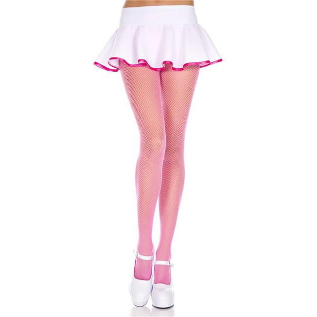 Music Legs 9001-NEON PINK Collants Résille Sans Couture, Neon PINK