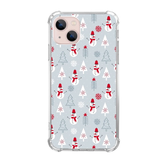 Snowman Case Compatible with iPhone 14 Plus,Aesthetic Art Design TPU Bumper Cover Case
