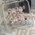 thumbnail image 4 of Aurora Manicure Pure Handmade Wearing Nail Cherry Short Ladder French Nail Plate Advanced press-on nails, 4 of 9