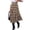 Khaki, variant on EANJE Midi Plaid Skirt for Women Button Detail Casual Flared Vintage High Waist A Line Mid-Length Tartan Skirts Black S