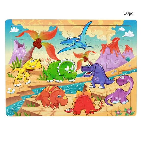 Toys Games Kids,Christmas Decorations,Baby Toys Clearance,Novelty Gag Toys for Girls Boys,Christmas Gifts for Kids,Parenting Puzzle 60 Wooden Cartoon Anime Puzzles for Children Puzzle Game Toys