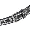 thumbnail image 5 of Previn Women's Studded Belt Biker Adjustable Buckle Cyberpunk Casual Harem All Seasons Medium 2025 Groove Belt Black X-Small-Large, 5 of 5
