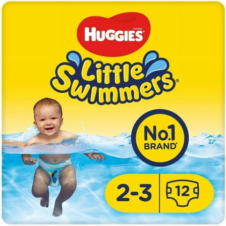 Huggies Little Swimmers Disposable Swim Nappies, Size 2-3 - 12 Nappies Total