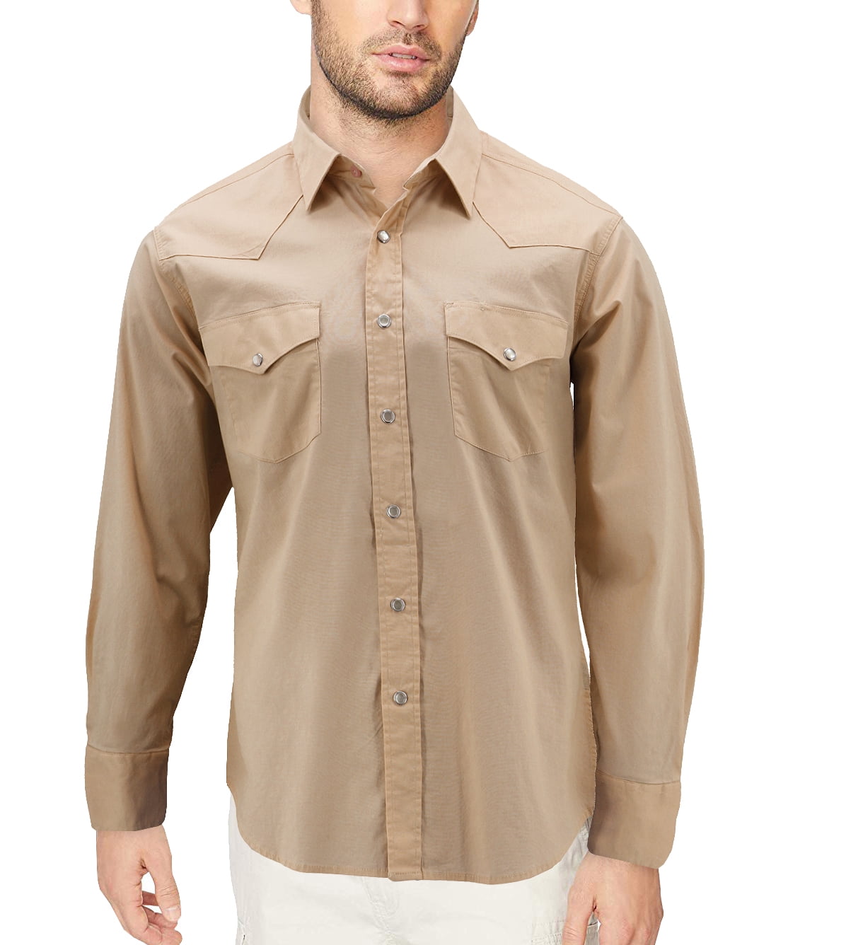 men's shirt with popper buttons