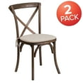 thumbnail image 3 of Flash Furniture 2 Pk. HERCULES Series Early American Cross Back Chair with Cushion, 3 of 14