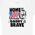 thumbnail image 4 of Inktastic Home of the Free Because My Daddy is Brave with Flag Boys or Girls Baby Bodysuit, 4 of 5
