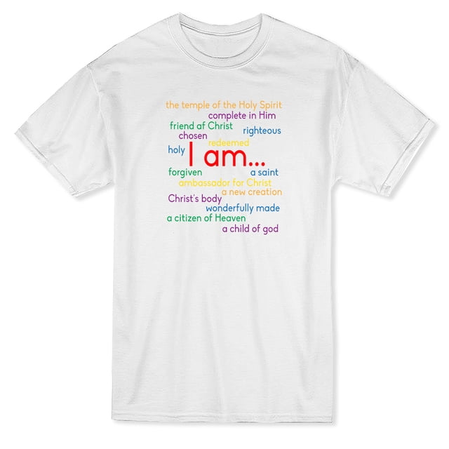 "I Am... Redeemed, Chosen, Holy Spirit, Forgiven, Saint" Men's White T-shirt