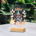thumbnail image 2 of Watercolor Boxer Happy Birthday Celebration Balloons Gift Party Acrylic Plaque Sign Ashwood Base Boxers Dog Lover Gifts Idea Home Desk Decor - 00028, 2 of 5