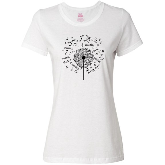 Inktastic Music Dandelion Musical Gift Women's T-Shirt
