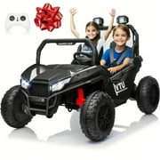24V XXL Two-Seater Kids Ride On UTV W/Parents Control, 2*200w Motor Electric UTV Vehicle Toy w/Metal Frame, Four-wheel suspension, LED Light, Rear Searchlight,Bluetooth,Mp3,Music,Rear Storage Space