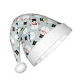 thumbnail image 2 of Honeii Colorful Hat Snowman Print Hat Santa Claus Hat For Xmas Party, Christmas Caps For Boys Girls Child,Christmas Beanie, 2 of 6