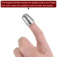 thumbnail image 4 of Unique Bargains Cousant Thimble Cuivre Cousant Thimble Finger Protector, Silver Tone 2 Pack, 4 of 5