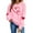 Pink, variant on FAWUUDO Valentines Day Shirts Women Valentine Crewneck Sweatshirts Love Heart Sweatshirt Valentine's Long Sleeve Tops Red XS