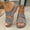Gray, variant on Summer Beach Slippers Sandals for Women Flip Flops Plus Size Casual Style Solid Color Fish Mouth Thick Bottom Wedge Slippers