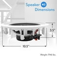 thumbnail image 3 of 8'' 2-Way Midbass Woofer Speakers - Pair In-Wall/In-Ceiling Woofer Speaker System 1'' High-Temperature Voice Coil Flush Mount Design w/50Hz - 20kHz Frequency Response 250 Watts Peak - Pyle PDIC81RD, 3 of 9