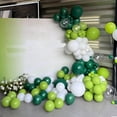 thumbnail image 6 of 75pcs Green and White Balloons, 12Inch Dark Green and White Party Confetti Latex Balloons for St.Patrick's Day Birthday Baby Shower Jungle Decorations, 6 of 14