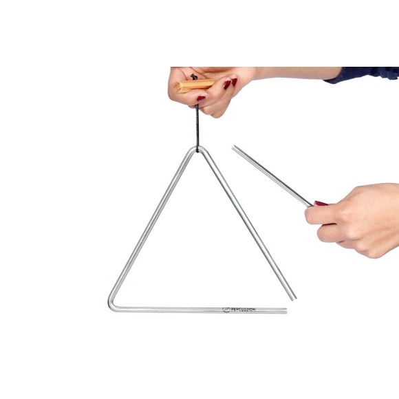 TRIANGULO MUSICAL DE ALUMINIO BRILLANTE 21 CM