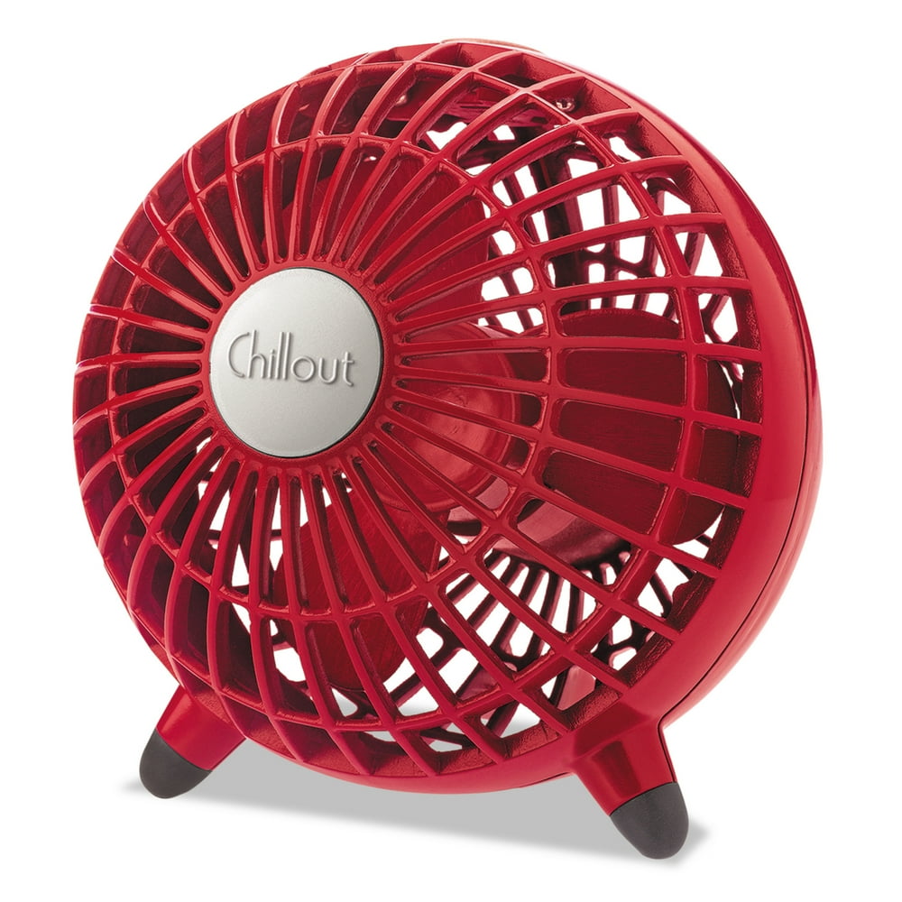 Chillout® 6.5" USB Personal Desk Fan, Model GF3R, Red