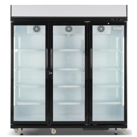 Frigidaire 49.4 Cu. ft. Triple Door Glass Display Commercial Refrigerator with Digital Control