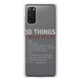 thumbnail image 1 of DistinctInk Clear Shockproof Hybrid Case for Galaxy S20 PLUS / 5G (6.7" Screen) - TPU Bumper Acrylic Back Tempered Glass Screen Protector - Things I Want In Life - Cars, Money, Woman, 1 of 2
