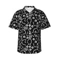 thumbnail image 1 of Balery Skeletons Dancing Camisas hawaianas de manga corta para hombre, camisas playeras de corte holgado, camisas de vacaciones con botones,Medium, 1 of 7