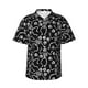 thumbnail image 1 of Balery Skeletons Dancing Camisas hawaianas de manga corta para hombre, camisas playeras de corte holgado, camisas de vacaciones con botones,Medium, 1 of 7
