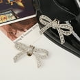 thumbnail image 5 of UNTERING Shimmering Shoe Flower Clip Stylish Shoe Clip with Removable Eye Catching Bowknot Shoe Accessory for Parties Dates, 5 of 8