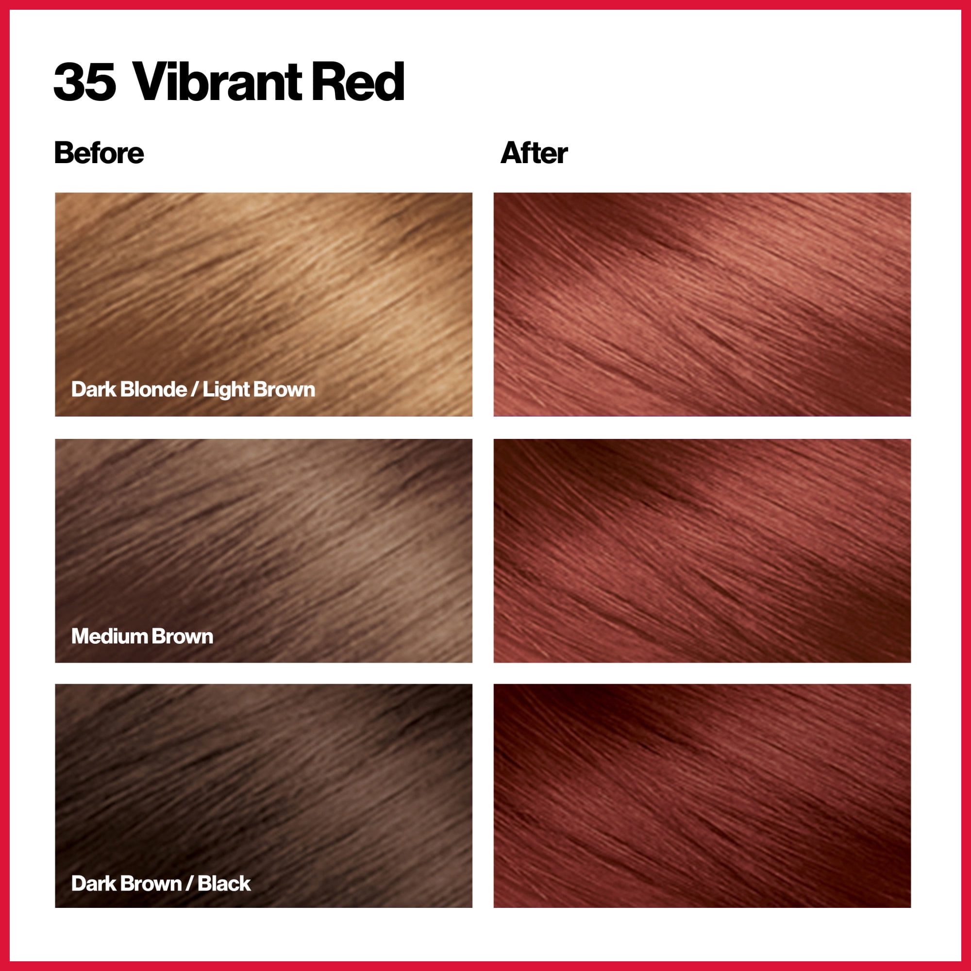 Revlon ColorSilk Beautiful Permanent Hair Color, 35 Vibrant Red, 1 Count -  