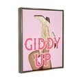 thumbnail image 4 of Stupell Industries Giddy Up Cowgirl Phrase Typography Painting Gray Floater Framed Canvas Art Print Wall Art, 17 x 21, 4 of 10