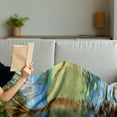 thumbnail image 3 of Beach Soft Flannel Fleece Blanket, Image of Hammock Hanging Between Trees in the Tropical Lake Paradise Lands Art Work, Cozy Plush for Indoor and Outdoor Use, 50" x 70", Multicolor, by Ambesonne, 3 of 5