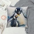 thumbnail image 2 of JEUXUS Decorative Throw Pillow Cover,Watercolor Penguin Mom and Baby  Throw Pillow Case Cushion Cover Home Décor Sofa Decorative Pillow, 2 of 5