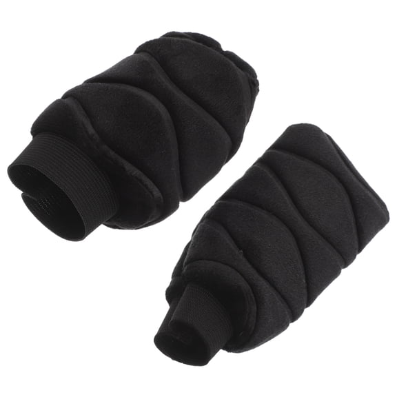 WRITWAA 2-Piece Plush Black Car Gear Shift Cover Set, Universal Fit for Automatic and Manual Transmission
