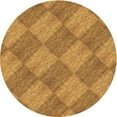 thumbnail image 1 of Ahgly Tapis Rond Lavable en Machine Intérieur Transitionnel Orange Foncé, 3 Pieds Rond, 1 of 7