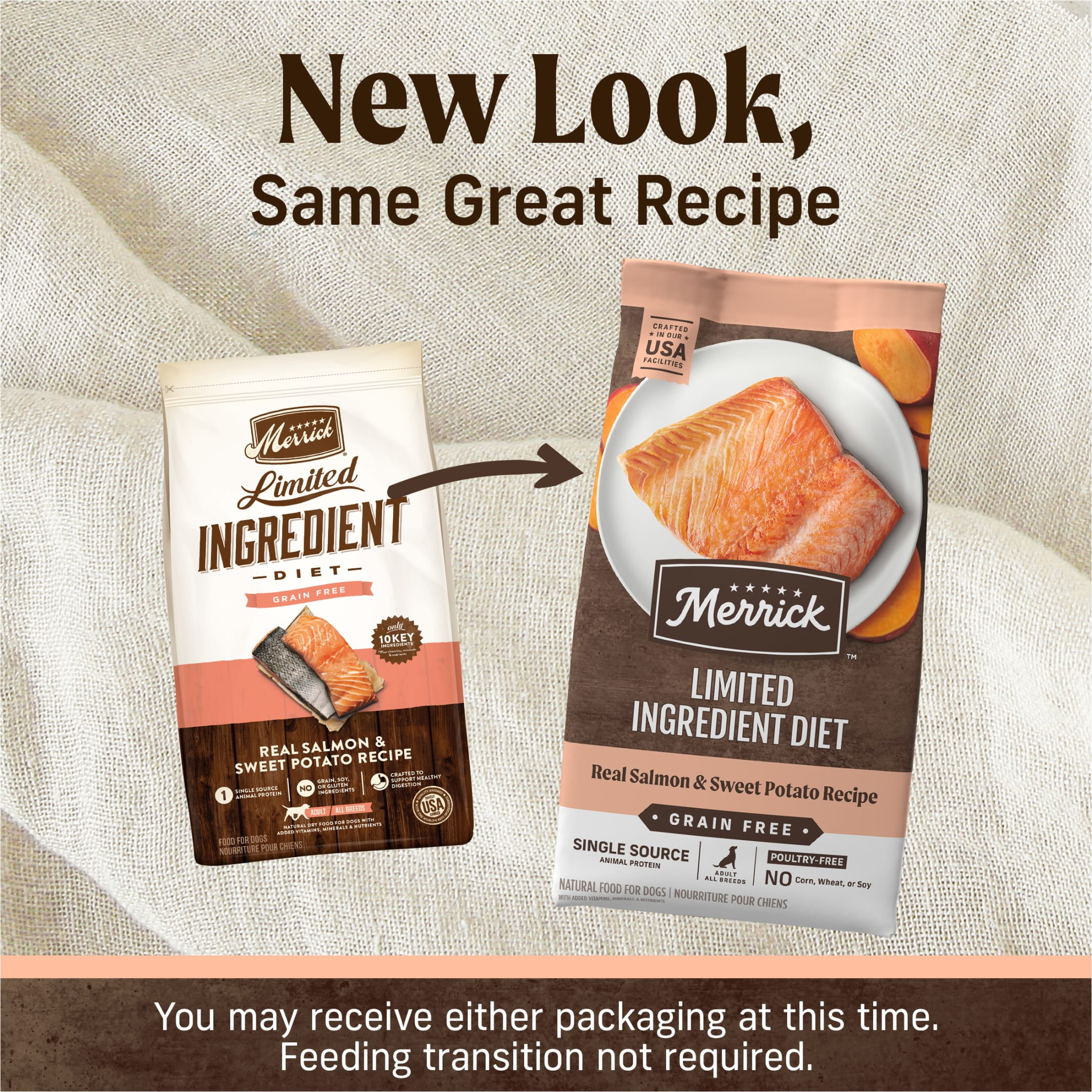 Merrick Limited Ingredient Real Salmon & Sweet Potato Gravy Dry Dog Food, 22 lb bag