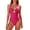 Hot Pink, variant on QUNYINEY Cutout One Piece Swimsuits for Women Tummy Control Solid Monokini Slimming Beach One-Piece Swimsuits