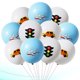 thumbnail image 2 of EeaseMX 30 globos de látex de 12 pulgadas con diseño de luces de coche, globos impresos con cinta para fiestas infantiles., 2 of 8