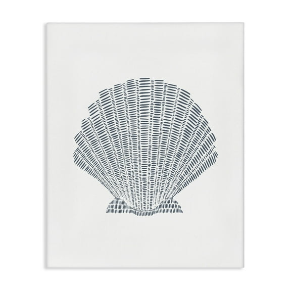 Stupell Industries Minimal Sea Shell Coastal Painting Gallery Wrapped Canvas Art Print Wall Art, 16 x 20